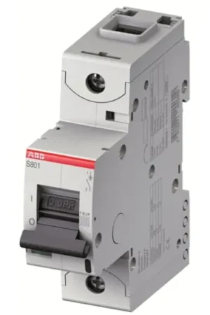 Interruptor automático 1P, 63A, Curva Tipo D S801N-D63A, Altas prestaciones, Montaje en Carril DIN Edición Limitada